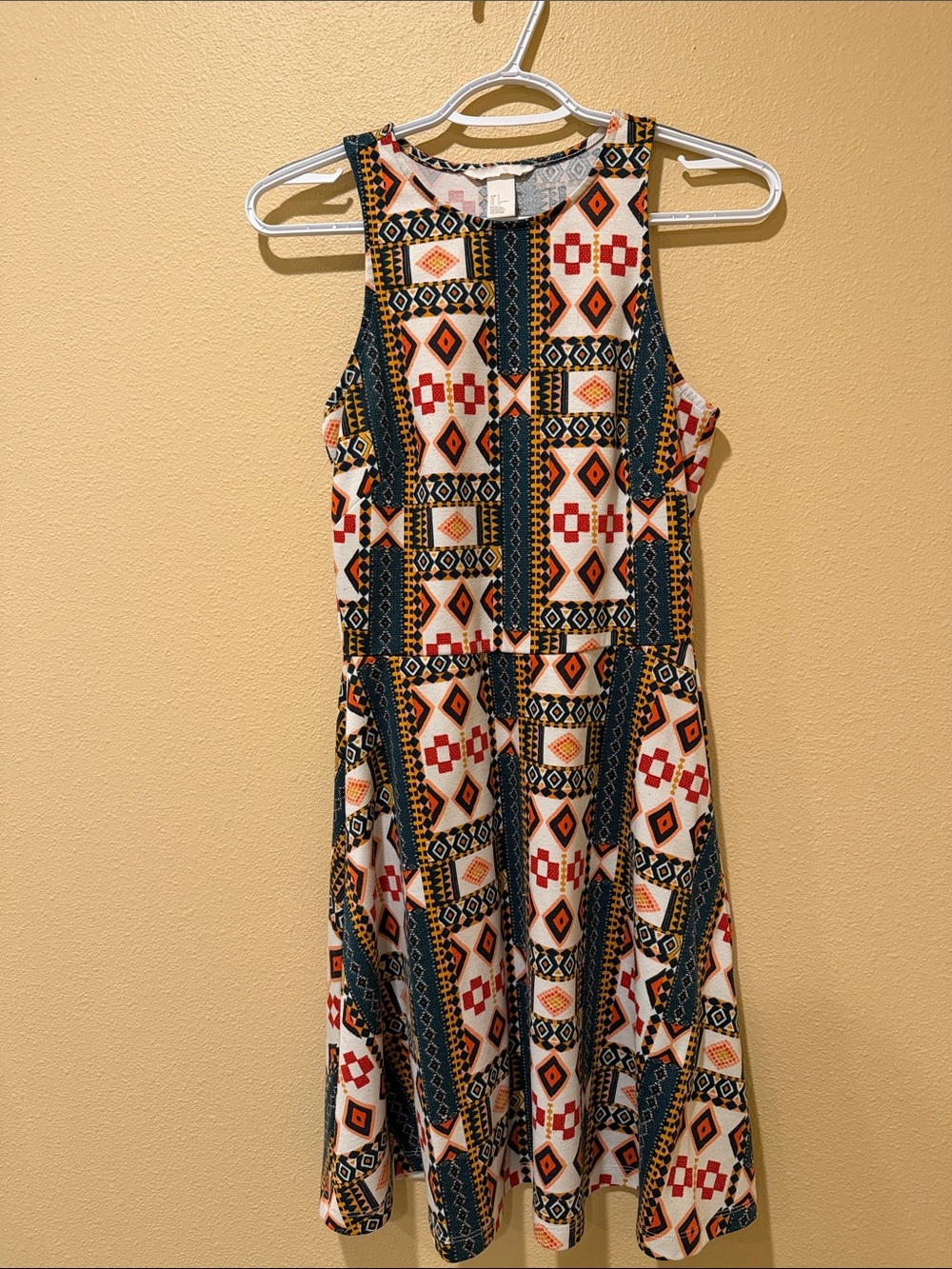 H&M Aztec Print Tank midi Dress - Multicolor
